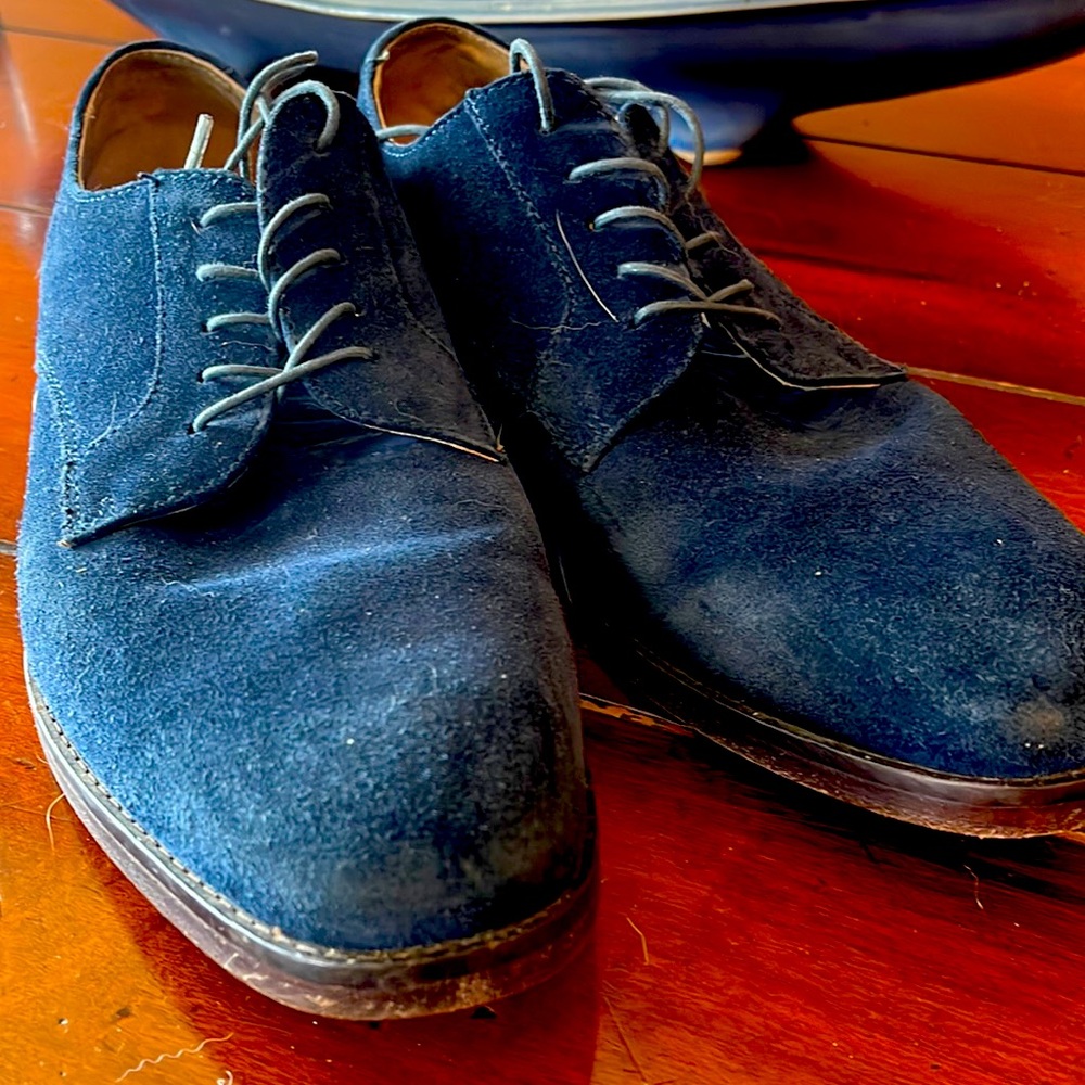 Polo navy suede oxfords.